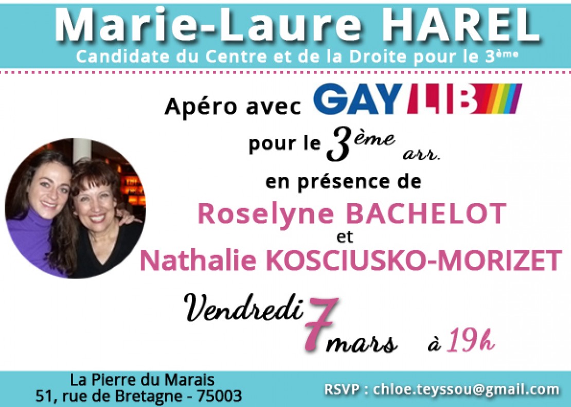 Municipales, apéro autour de Marie Laure Harel, Roselyne Bachelot et NKM