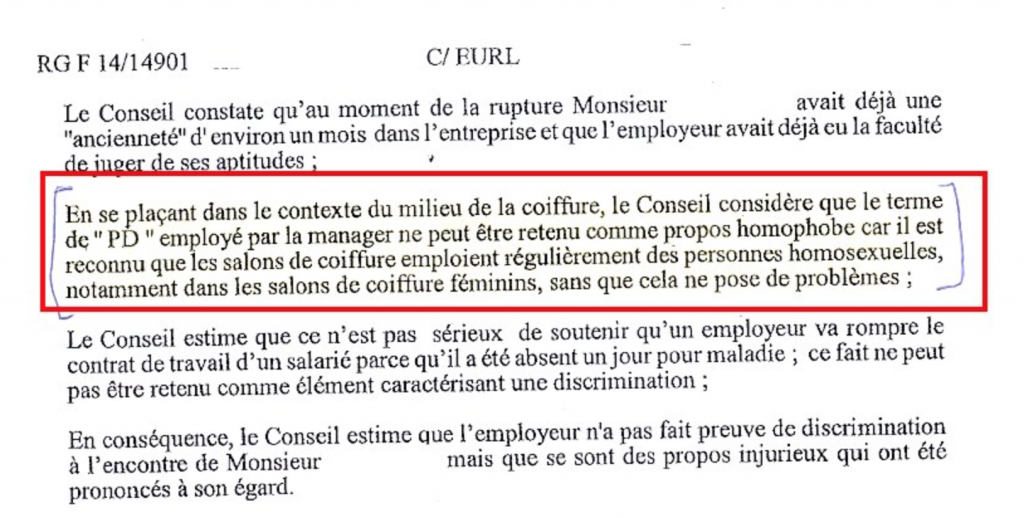 GayLib condamne le jugement des #prudhommes de Paris #homophobie
