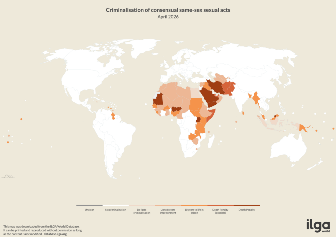 Criminalisation des actes sexuels consentis entre personnes de même sexe Avril 2026